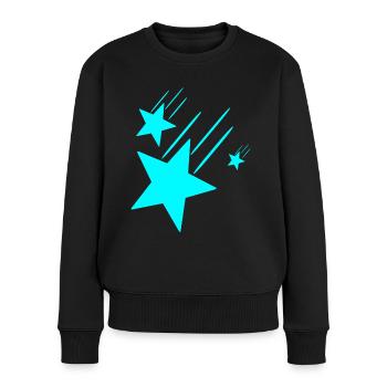 3 Turquoise Stars - Women's Premium Organic Jumper - black - Front - Julia (174cm)