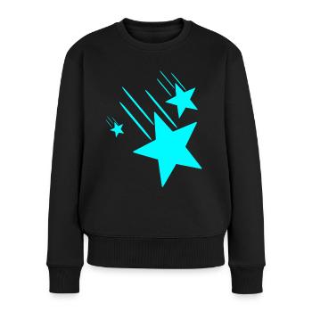3 Turquoise Stars - Women's Premium Organic Jumper - black - Front - Julia (174cm)