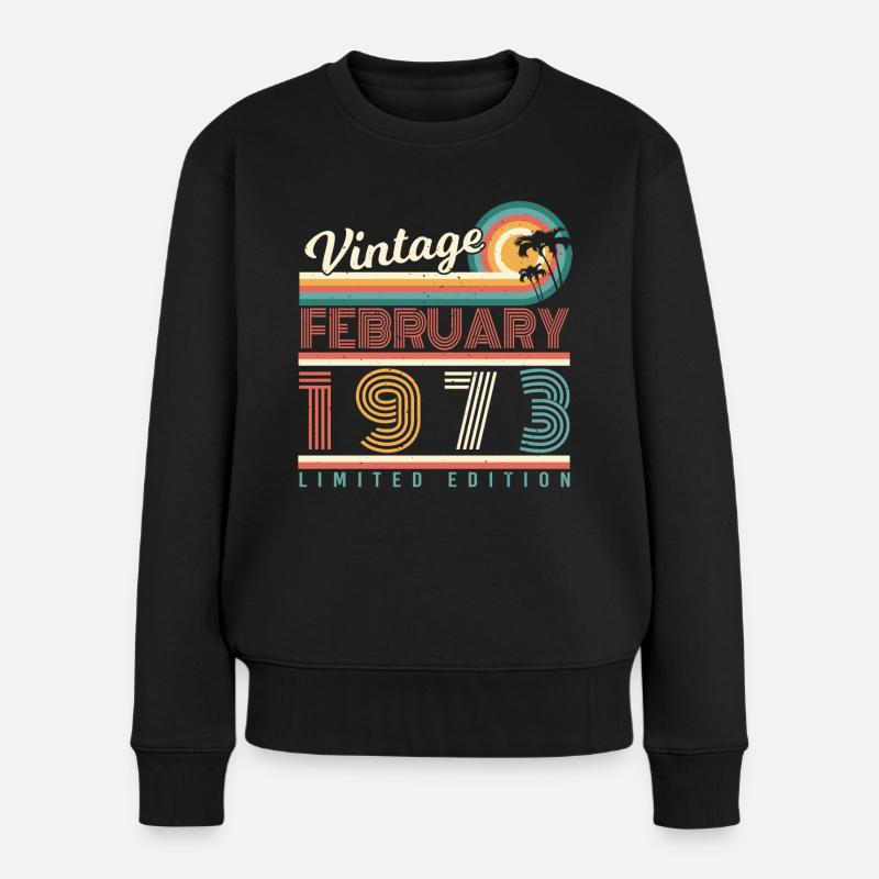 Février 1973 Retro Limited - Pull Premium bio Femme - noir