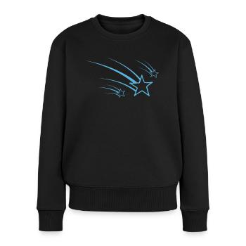 Shooting Stars Blue Design - Women's Premium Organic Jumper - black - Front - Julia (174cm)