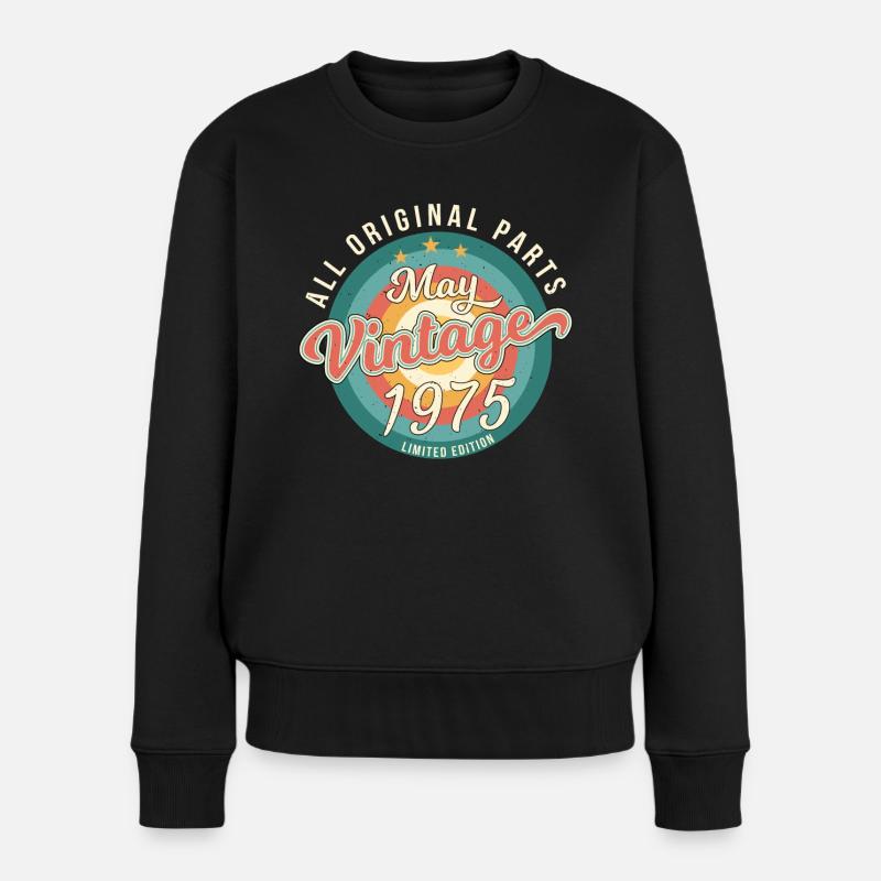 1975 Mai Limité - Pull Premium bio Femme - noir
