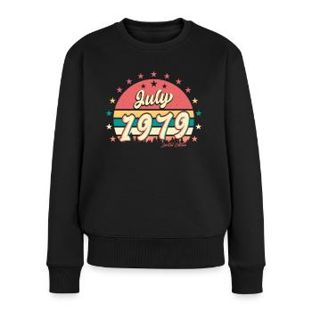 Geboren Im Juli 1979 - Frauen Premium Bio Pullover - Schwarz - Vorne - Julia (174cm)
