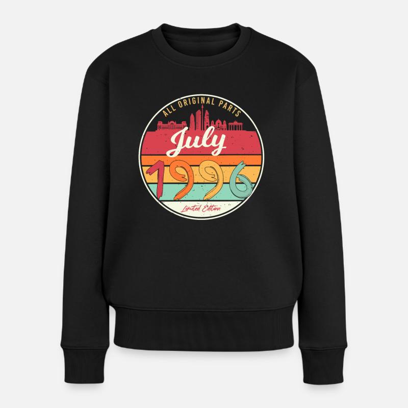 Juli 1996 Geburtstagsgruss - Frauen Premium Bio Pullover - Schwarz