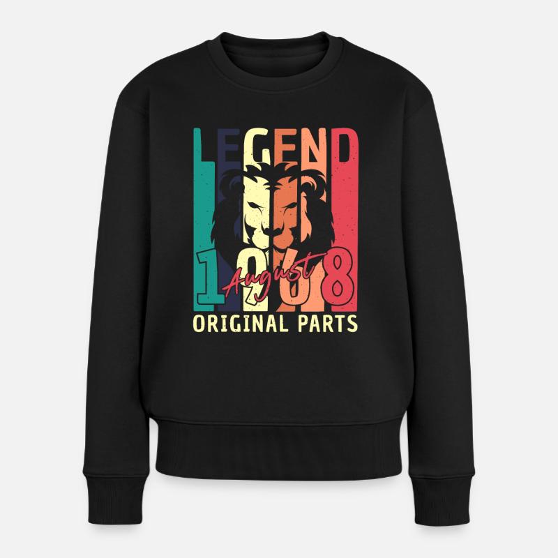 Legendär 1968 August - Frauen Premium Bio Pullover - Schwarz