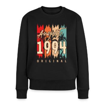 Geboren Im August 1994 - Frauen Premium Bio Pullover - Schwarz - Vorne - Julia (174cm)