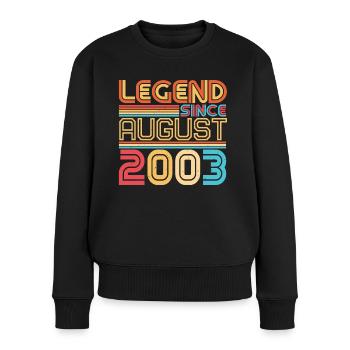 Born in August 2003 - Women's Premium Organic Jumper - black - Front - Julia (174cm)