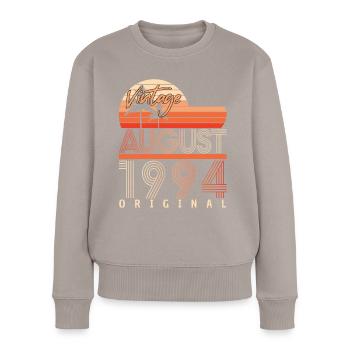 Baujahr 1994 Im August - Frauen Premium Bio Pullover - Taupe - Vorne - Julia (174cm)
