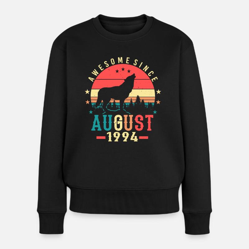 Geburtstagsgruss Für August 1994 - Frauen Premium Bio Pullover - Schwarz