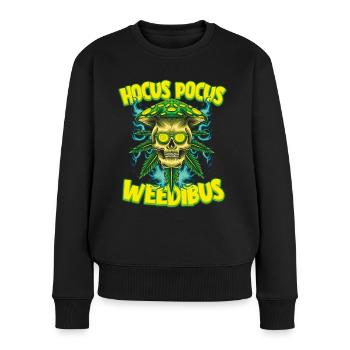 Hocus Pocus Weedibus - 420 Blaze Motif - Women's Premium Organic Jumper - black - Front - Julia (174cm)