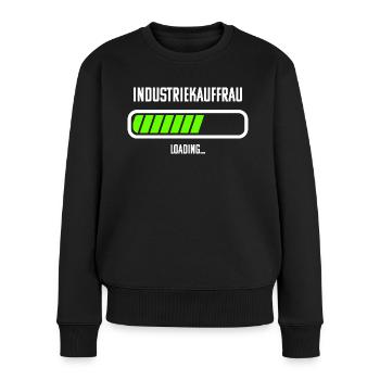 Industriekauffrau Beruf Loading Ladebalken - Frauen Premium Bio Pullover - Schwarz - Vorne - Julia (174cm)