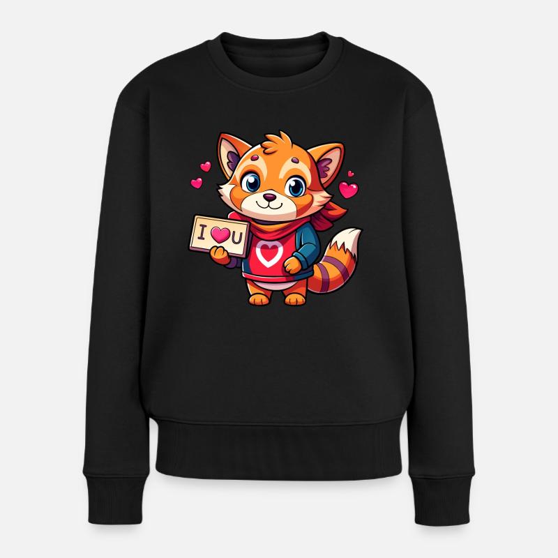 Message d’amour porteur d’animal - Pull Premium bio Femme - noir