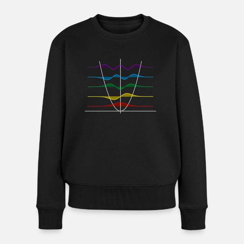 Harmonischer Oszillator - Frauen Premium Bio Pullover - Schwarz