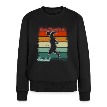 Handball Handball Joueur de handball féminin - Pull Premium bio Femme - noir - Devant - Julia (174cm)