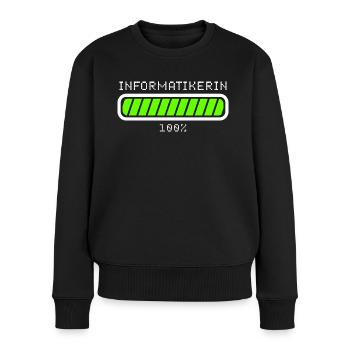 Informatikerin Informatik Geschenk - Frauen Premium Bio Pullover - Schwarz - Vorne - Julia (174cm)