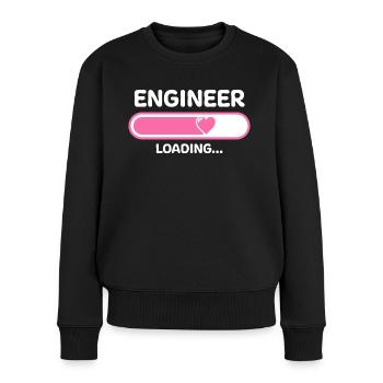 Engineer Loading Bar - Women's Premium Organic Jumper - black - Front - Julia (174cm)
