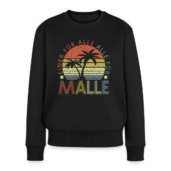 Mallorca - Frauen Premium Bio Pullover - Schwarz - Vorne - Julia (174cm)