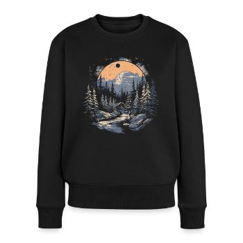 Forest, Nature, Landscape, Hats - Women's Premium Organic Jumper - black - Front - Julia (174cm)