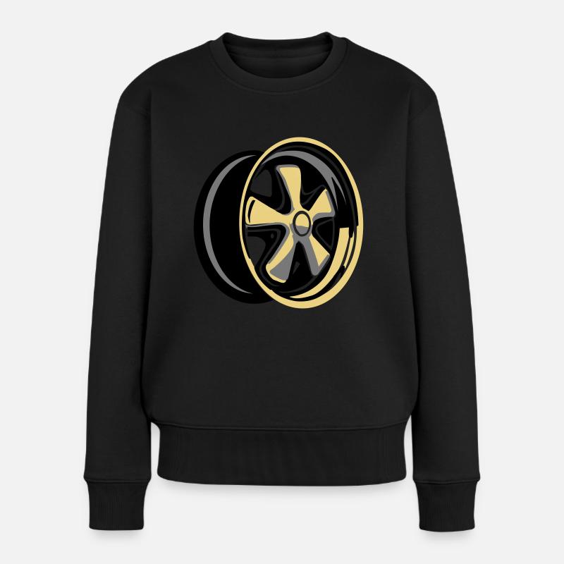 Fuchsfelge - Frauen Premium Bio Pullover - Schwarz