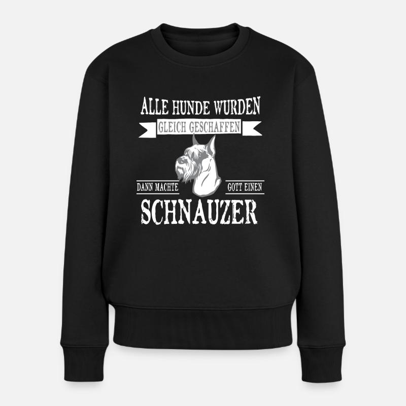Alle Hunde Schnauzer - Frauen Premium Bio Pullover - Schwarz