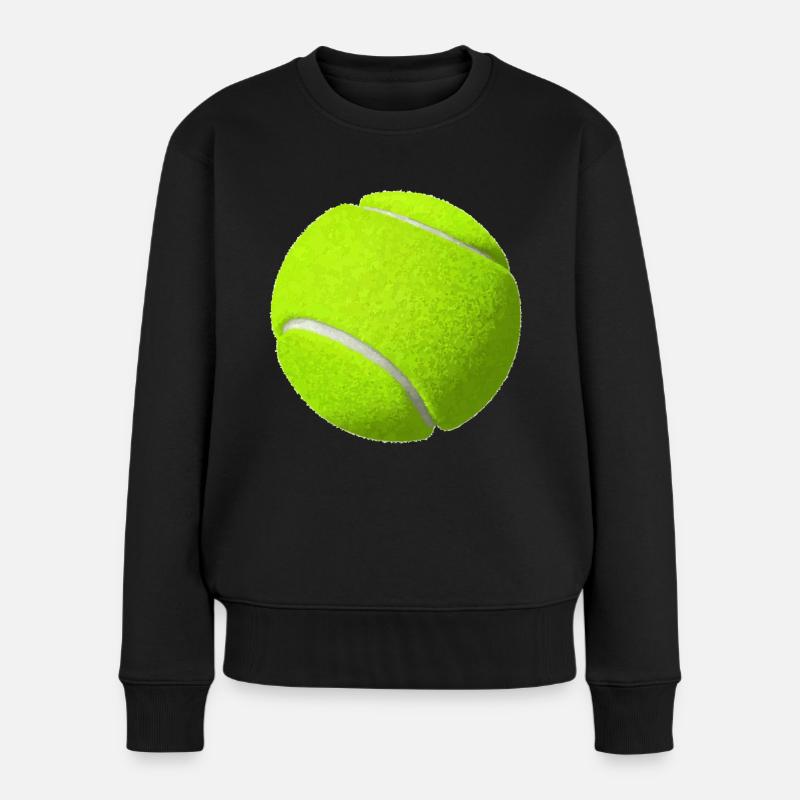Tennisball - Frauen Premium Bio Pullover - Schwarz