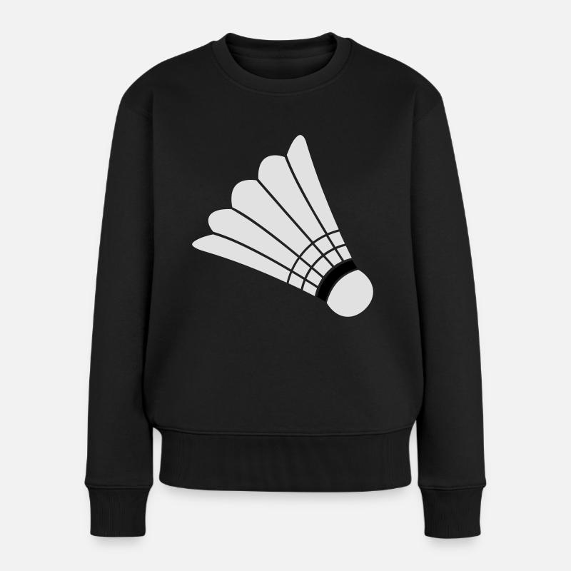 Badminton - Frauen Premium Bio Pullover - Schwarz