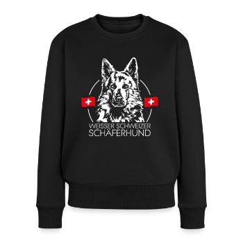 WHITE SWISS SHEPHERD Dog Wilsigns - Women's Premium Organic Jumper - black - Front - Julia (174cm)