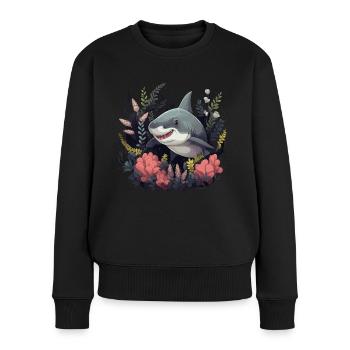 baby white shark 2 - Frauen Premium Bio Pullover - Schwarz - Vorne - Julia (174cm)