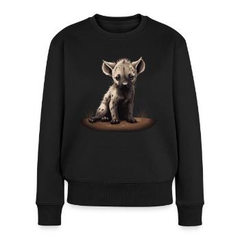 Bébé hyène Wild Africa Wilderness - Pull Premium bio Femme - noir - Devant - Julia (174cm)
