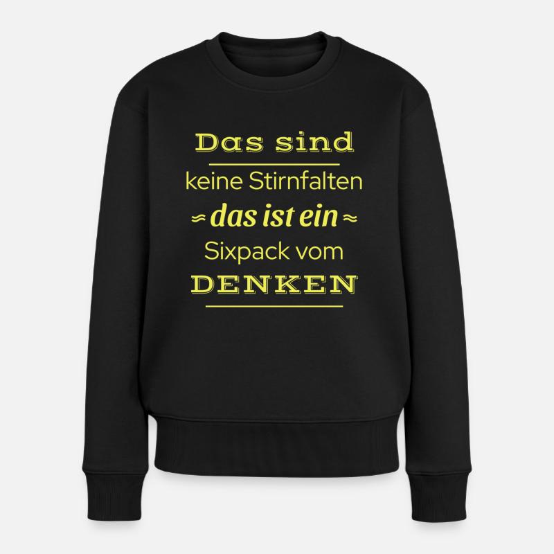 witzige sprüche lustige sprüche - Frauen Premium Bio Pullover - Schwarz
