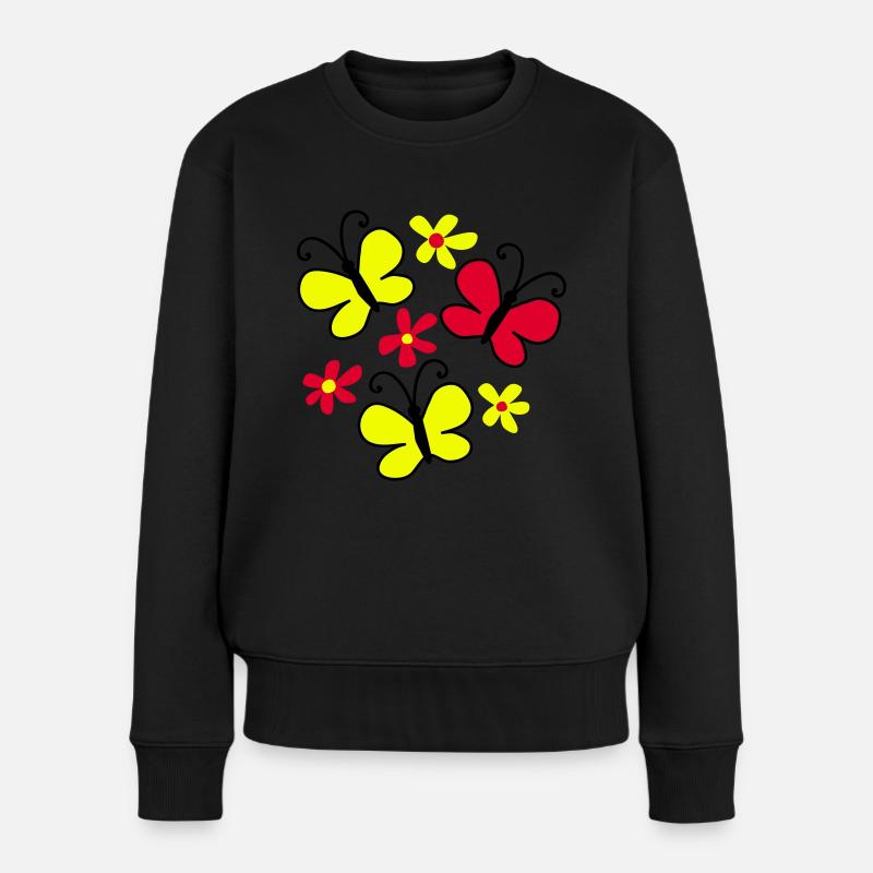 papillons - Pull Premium bio Femme - noir
