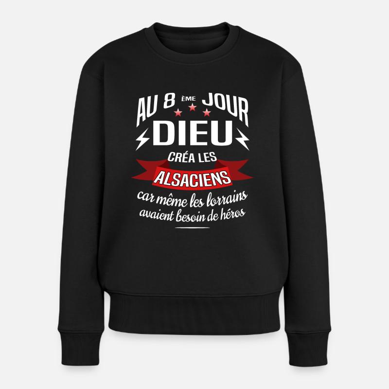 ALSACIENS Alsace - Pull Premium bio Femme - noir