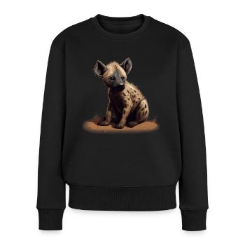 Bébé hyène Wild Africa Wilderness - Pull Premium bio Femme - noir - Devant - Julia (174cm)