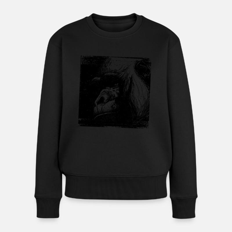 Wildtiere - Frauen Premium Bio Pullover - Schwarz