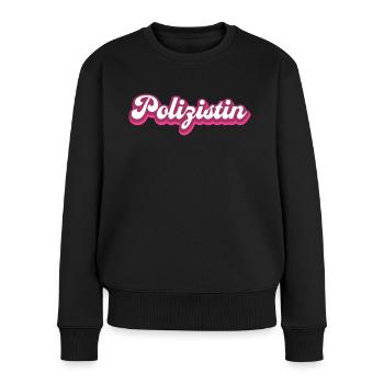 Polizistin Polizei Beruf Geschenk - Frauen Premium Bio Pullover - Schwarz - Vorne - Julia (174cm)
