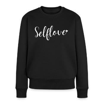 Self-love - Women's Premium Organic Jumper - black - Front - Julia (174cm)