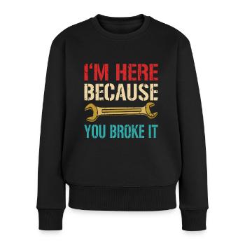 mechanic - Women's Premium Organic Jumper - black - Front - Julia (174cm)