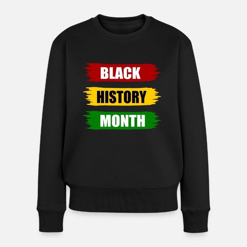 Black history month - Frauen Premium Bio Pullover - Schwarz