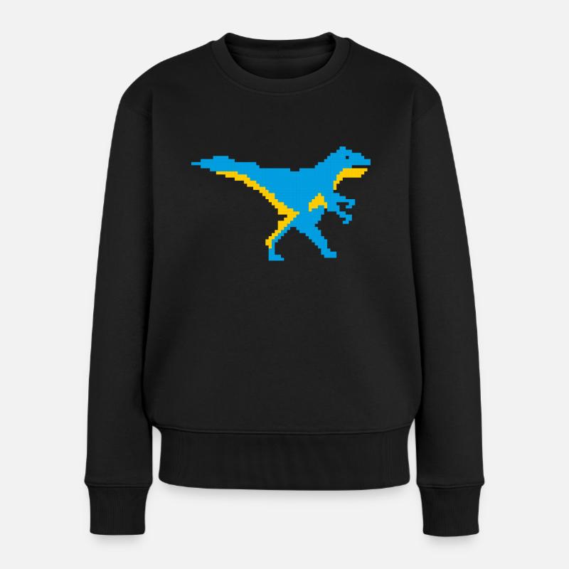 Mosaic Dino - Pull Premium bio Femme - noir