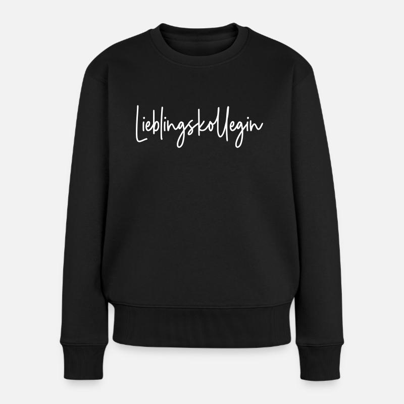 Lieblingskollegin - Frauen Premium Bio Pullover - Schwarz