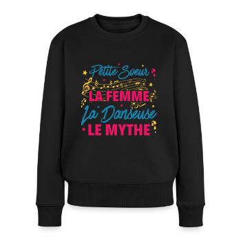 petite soeur la femme danseuse le mythe la légende - Pull Premium bio Femme - noir - Devant - Julia (174cm)