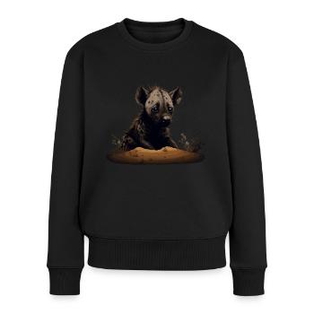 Bébé hyène Wild Africa Wilderness - Pull Premium bio Femme - noir - Devant - Julia (174cm)