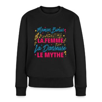 maman bonus la femme danseuse le mythe la légende - Pull Premium bio Femme - noir - Devant - Julia (174cm)