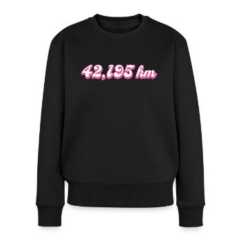 Marathon Marathon Runner Distance Kilometers - Women's Premium Organic Jumper - black - Front - Julia (174cm)