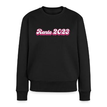 Rente 2023 Rentnerin Ruhestand Geschenk - Frauen Premium Bio Pullover - Schwarz - Vorne - Julia (174cm)