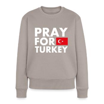 Pray for turkey - Pull Premium bio Femme - taupe - Devant - Julia (174cm)