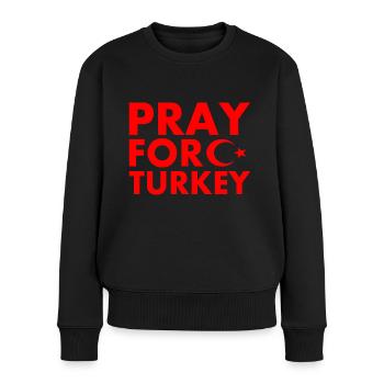 Pray for turkey - Pull Premium bio Femme - noir - Devant - Julia (174cm)
