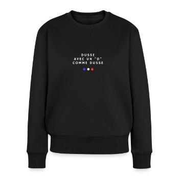 Jean Claude Dusse - Pull Premium bio Femme - noir - Devant - Julia (174cm)