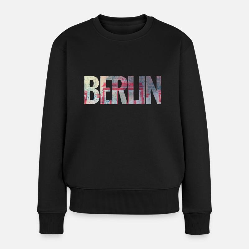Berlin - Frauen Premium Bio Pullover - Schwarz