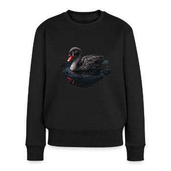 Cygne noir oiseau - Pull Premium bio Femme - noir - Devant - Julia (174cm)