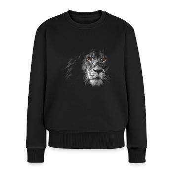 Lion - Women's Premium Organic Jumper - black - Front - Julia (174cm)